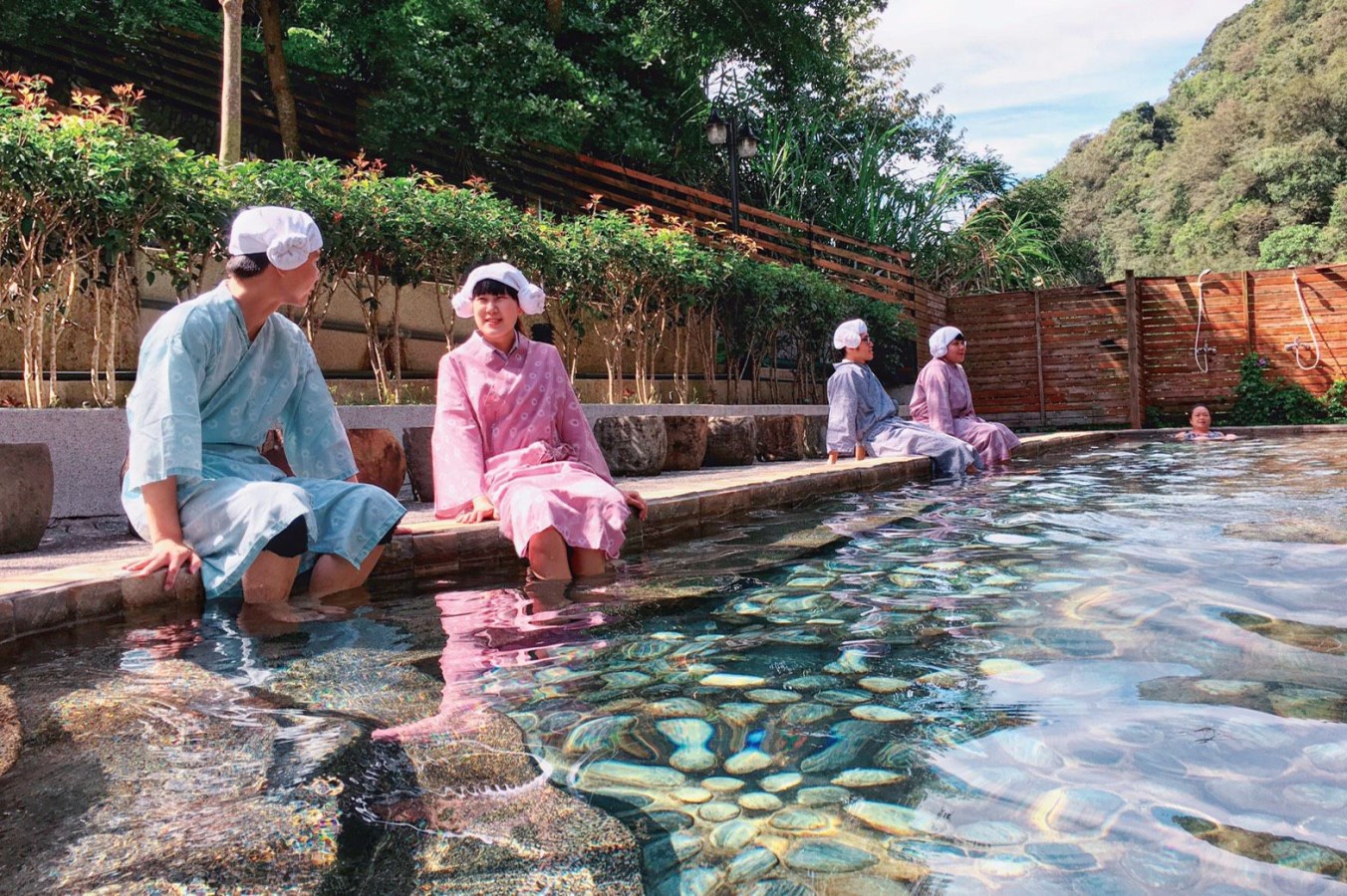 Outdoor hot spring