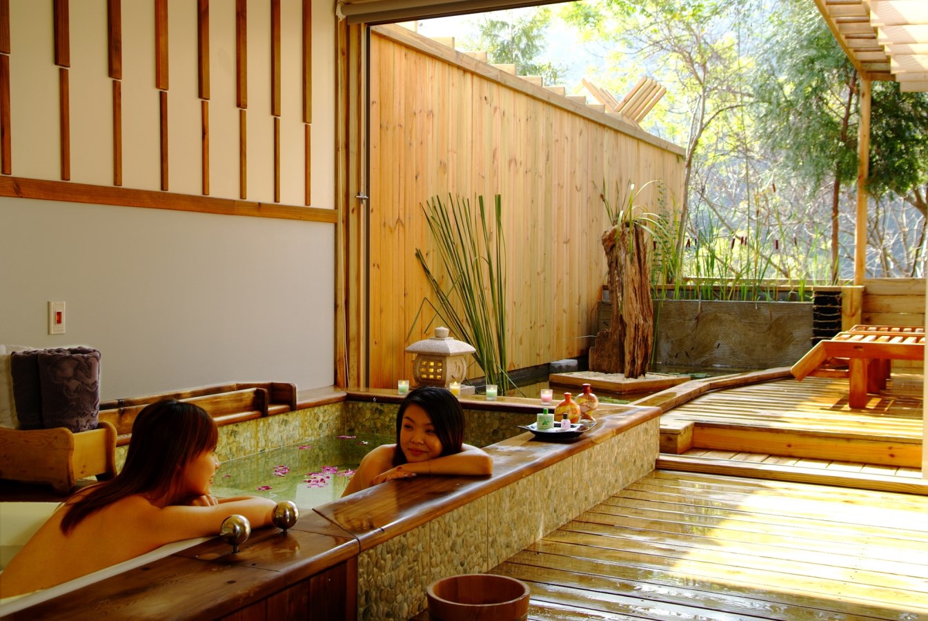 Outdoor hot spring
